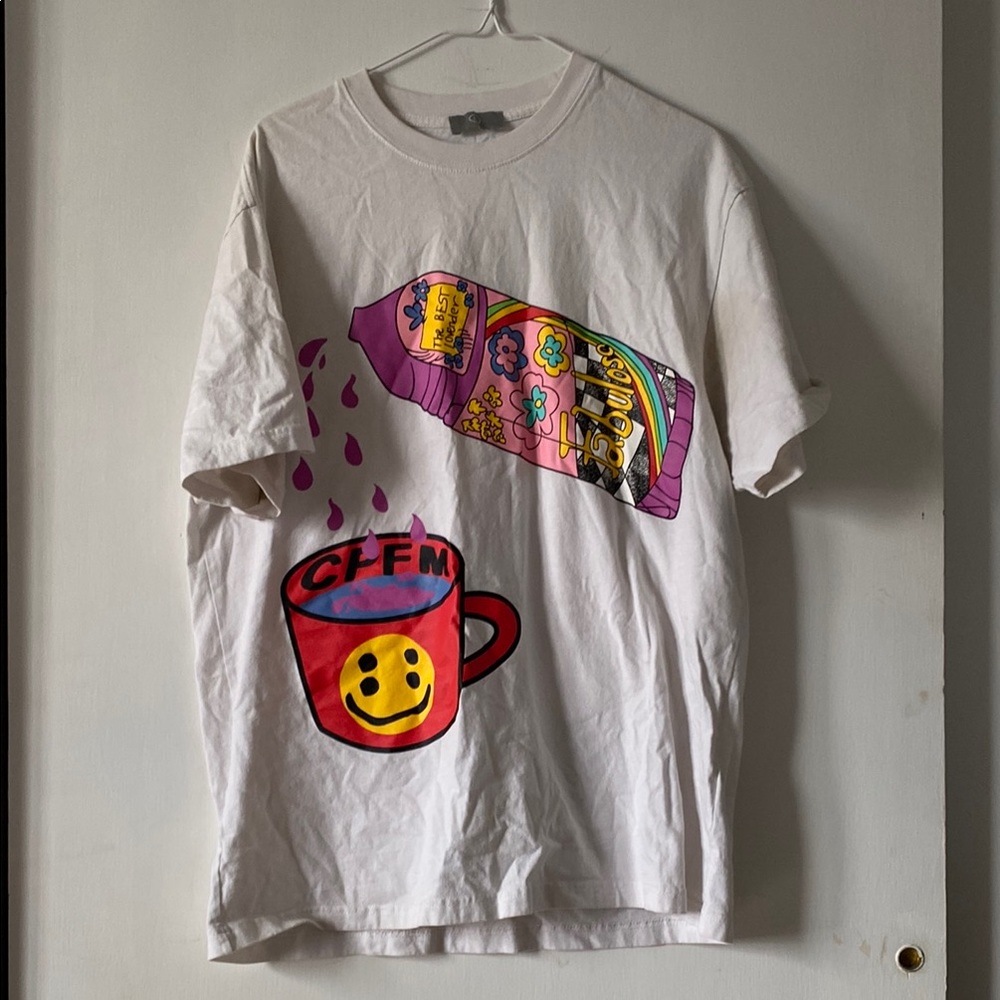 Graphic White T-Shirt with Colorful Print